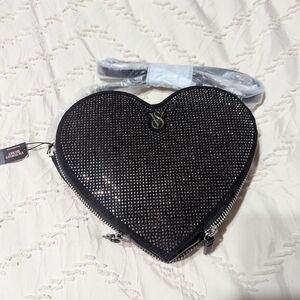 Heart-Shaped Black Bag